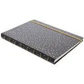 Filofax Notizbuch Confetti Charcoal, 115117, Karton Hardcover, blau, 56 Blatt / 112 Seiten, 100 g/m2, liniert, A5