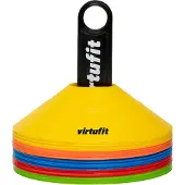 VirtuFit Trainingspionnen Set 50 Stk. inkl. Halter - 5 Farben, flexibel