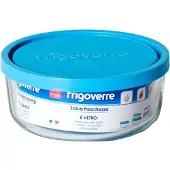 Bormioli Rocco Runder Glasbehälter Ø 23 cm, H 9,6 cm, Frigoverre-Verschluss, 4er-Packung