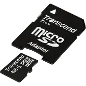 Transcend Speicherkarte MicroSHDC Card 4 GB - Class 4 mit Adapter