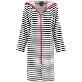 Cawö Bademantel 1244 Schwarz Weiß Damen-44