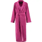 Cawö Bademantel 806 Uni Sjaalkraag Pink Damen-44 / 46