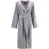 Lago Bademantel 802 Uni Kapuze Grau Damen-36 / 38