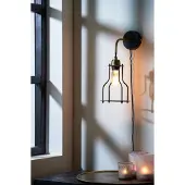 Light & Living - Wandleuchte Marcia - Schwarz/Antik Bronze - 23x15x48cm