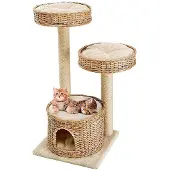 Ferplast Kratzbaum Amir 50 x 102,5 cm Schilf/Sisal/Holz natur