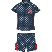 Playshoes 2tlg. Badeoutfit "Herzchen" in Dunkelblau | Gr.: 98/104