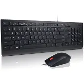 Lenovo 4X30L79925, Volle Größe (100%), Kabelgebunden, USB, QWERTY, Schwarz, Maus enthalten