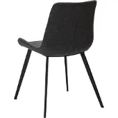 Ebuy24 (2er Set) Hype Dan-Form Esszimmerstuhl Bouclé dunkelgrau.