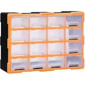 vidaXL Multi-Schubladen-Organizer 16 Schubladen 52x16x37 cm