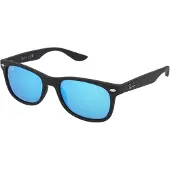 Ray-Ban RJ 9052S NEW WAYFARER Kinder-Sonnenbrille Vollrand Quadratisch Kunststoff-Gestell, schwarz