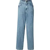 Urban Classics moderne Damen Jeans Reißverschluss Taschen 370 g/m² mit Baumwolle Blau
