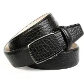 Anthoni Crown Ledergürtel , Herren, Gr. 85, schwarz, Leder, Gürtel Ledergürtel, mit Prägung in Walross-Optik
