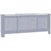 vidaXL MDF Heizkörperverkleidung Grau 205 cm