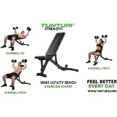 Tunturi UB40 Verstellbare Hantelbank / Trainingsbank / Schrägbank / Utility Bench