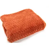 Amadeus Plaid Chevron orange 130x170 - Rechteck Polyester 130x1 cm