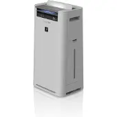 Sharp UA-HG60E-L Luftreiniger mit Befeuchtungsfunktion, Verbesserung der Luftqualität, Ideal für Allergiker, 3 Stufen Filtersystem, HEPA-Filter, Räume bis zu 48 m², Hellgrau []