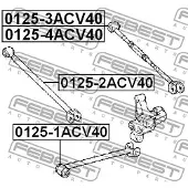 FEBEST 0125-1ACV40 Querlenker Hinten Unten für TOYOTA Camry Limousine (V4)