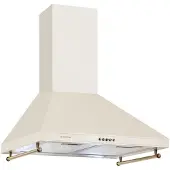 Klarstein Victoria Dunstabzugshaube 60cm Retro-Design 644,5m3/h 2 LED-Lampen Vintage-Creme