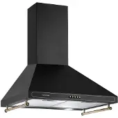 Klarstein Victoria Dunstabzugshaube 60cm Retro-Design 644,5m³/h 2 LED-Lampen Schwarz
