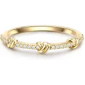 Glanzstücke Ring - Sterling Silber Ring Zirkonia - Gr. 58 - in Gold - für Damen