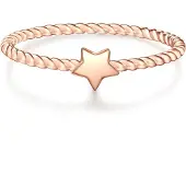 Glanzstücke Ring Stern Sterling Silber in roségold | Gr.: 58