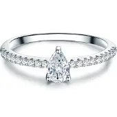 Trilani Ring - Sterling Silber Ring Zirkonia - Gr. 52 - in Silber - für Damen