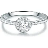 Trilani Ring - Sterling Silber Ring Zirkonia - Gr. 58 - in Silber - für Damen