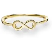 Glanzstücke Ring - Sterling Silber Ring Infinity - Gr. 58 - in Gold - für Damen