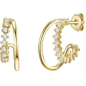 Glanzstücke Damen Sterling Silber Zirkonia gelbgold - 15886