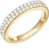 Rafaela Donata Ring Sterling Silber Zirkonia in gelbgold | Gr.: 58