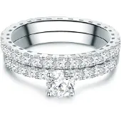 Trilani Ring - Sterling Silber Ring Zirkonia - Gr. 52 - in Silber - für Damen