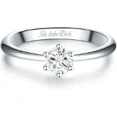 Trilani Ring - Sterling Silber Ring Zirkonia - Gr. 52 - in Silber - für Damen