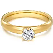 Trilani Ring - Sterling Silber Ring Zirkonia - Gr. 58 - in Gold - für Damen