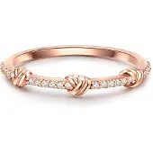 Glanzstücke Ring - Sterling Silber Ring Zirkonia - Gr. 58 - in Gold - für Damen