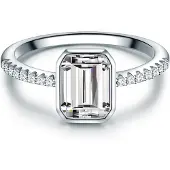 Trilani Ring - Sterling Silber Ring Zirkonia - Gr. 52 - in Silber - für Damen