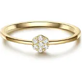 Glanzstücke Ring - Sterling Silber Ring Zirkonia - Gr. 50 - in Gold - für Damen