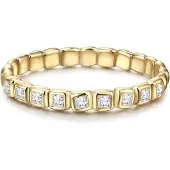 Glanzstücke Ring - Sterling Silber Ring Zirkonia - Gr. 48 - in Gold - für Damen