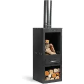 Cook King Grillkamin Holzkohlegrill Rosa 40 x 150 cm schwarz
