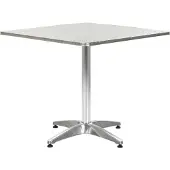 vidaXL Gartentisch Silbern 80x80x70 cm Aluminium