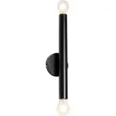 QAZQA Art Deco Wandleuchte schwarz 2-flammig - Tubi