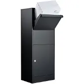 Allux Paketbriefkasten 800L Parcel RS, schwarz, 45 x 115 x 32 cm, mit Ruko-Sicherheitsschloss