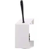 Valera All Care MediQo-line Toilettenbürstenhalter Edelstahl weiss schwarze Nylonbürste, 2-Punktbefestigung