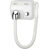 Mediclinics Druckknopf, Schlauch weiß Haartrockner 65 km/H, 1000 W, Wandmontage, Luftleistung 16 L/s 12003