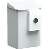 Mediqo-Line Hygiene-Abfallbehälter - 6 Liter - f. Polybeutel - Edelstahl weiß pulverbeschichtet