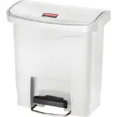 Rubbermaid Tretabfalleimer SLIM JIM STEP-ON 23,04 x 39,88 x 37,67 cm (B x H x T) 15l Kunststoff wei