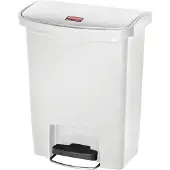Rubbermaid Tret Abfalleimer Slim Jim 30 Liter weiß
