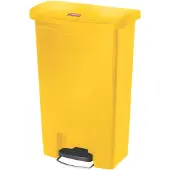 Rubbermaid Tretabfalleimer Slim Jim, Kunststoff, Fassungsvermögen 50 Liter, gelb