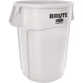 Rubbermaid Abfallbehälter Brute, rund, mit Luftkanälen, L 612 x B 717 x H 796 mm, 166,5 l, mit UV-Blocker, Polyethylen, weiß