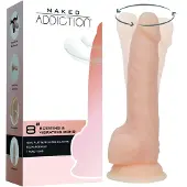 Addiction Naked Rotating 8 - rotierender Vibrator (20cm) - natur