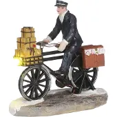 Luville Postbote Zeitungsausträger b/o l9xw4,5xh8,5 cm Weihnachtshaus (blauw)
